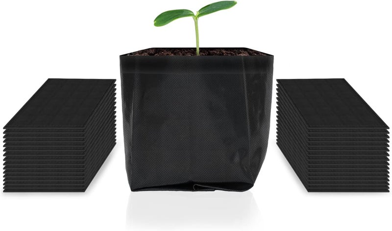 AC Infinity Nursery Bags 1/2 Gallon, Non-Woven Fabric Growing Pouches, 50-Pack Biodegradable Plant Pots for Seed Starting, Soil Transplant, Home Garden Supply - Image 1